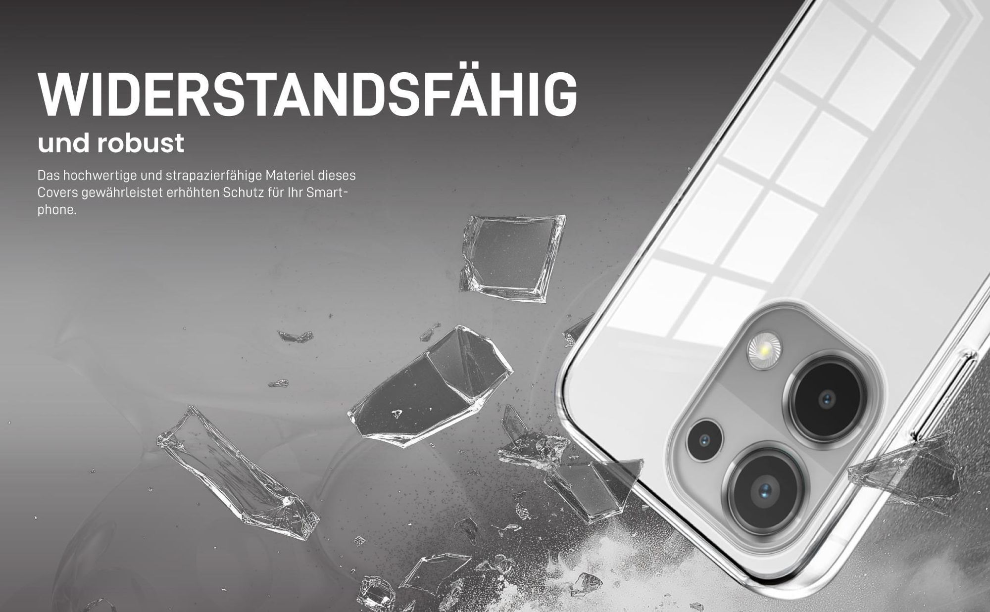 Transparentes Front Back Cover für Xiaomi Redmi Note 13 Pro mit Aufprallschutz