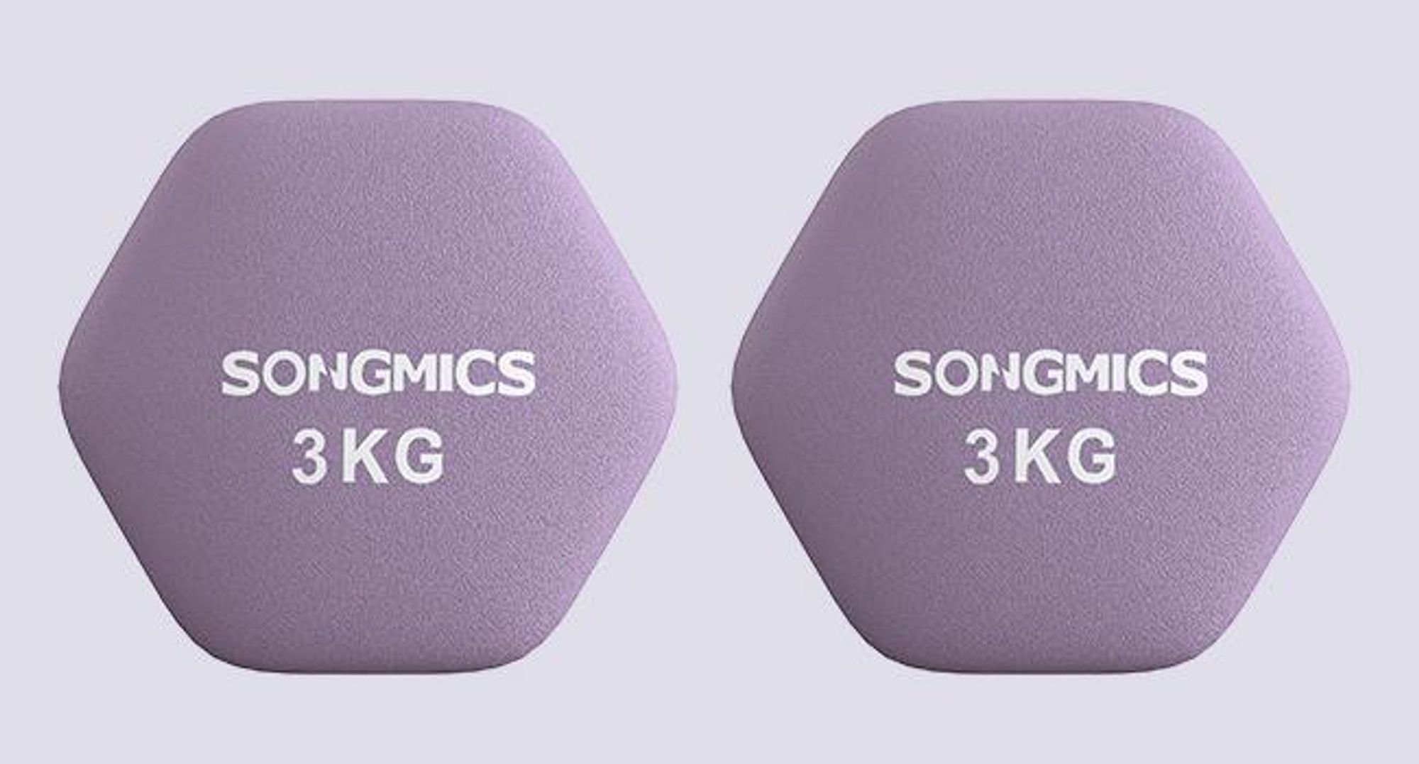 SONGMICS Kurzhantel Set, Hexagon, mit Hantelständer, 2 x 1 kg, 2 x 3 kg, 2 x 5 kg, mattes Finish, Neopren-Beschichtung, Krafttraining, zu Hause