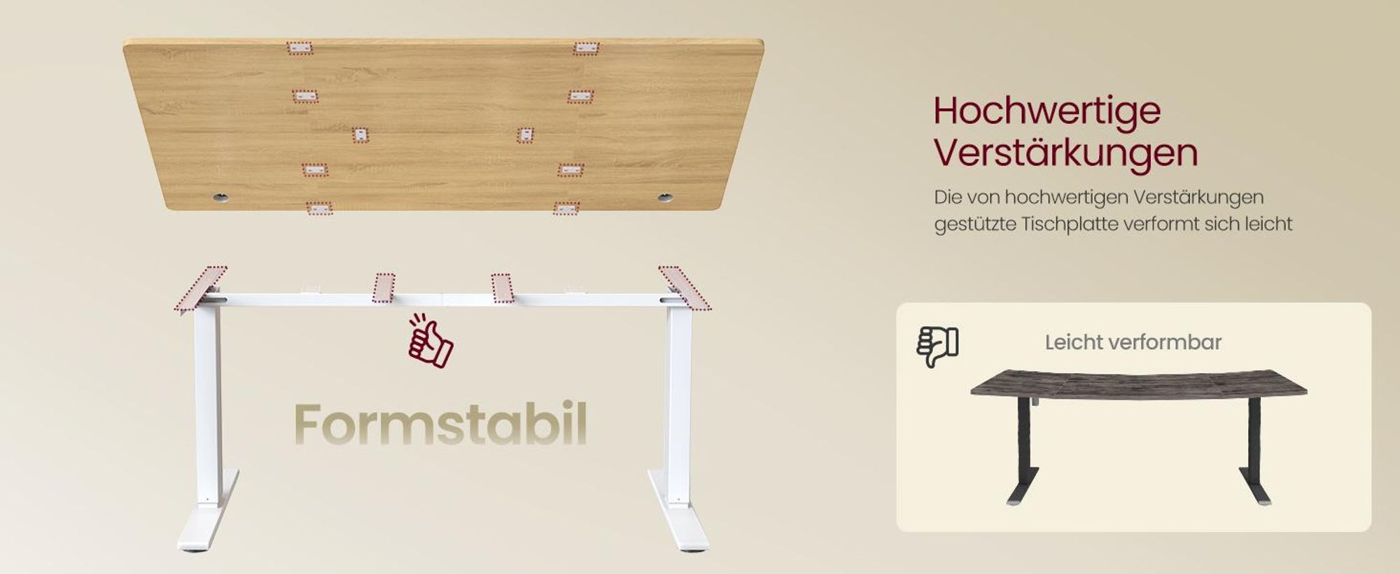VASAGLE Höhenverstellbarer Schreibtisch, 160 cm, USB-C-Anschluss, Ablage für Steckdosenleiste, Erinnerung bei langem Sitzen, 3 Speichertasten