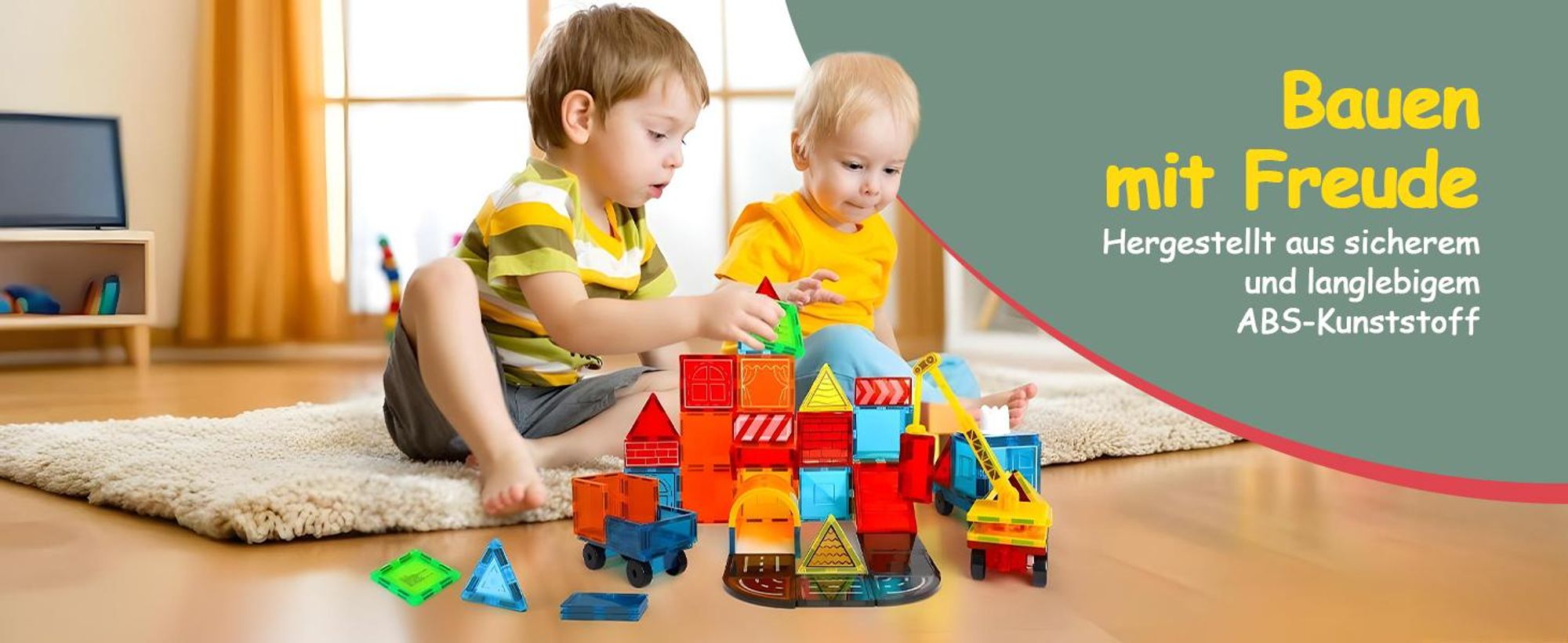 Olvy Magnetische Bausteine Montessori Spielzeug -Magnetic Tiles Kinder -Magnetbausteine - Magnetisches Konstruktionsspielzeug Ab 3 Jahre - Baumeister