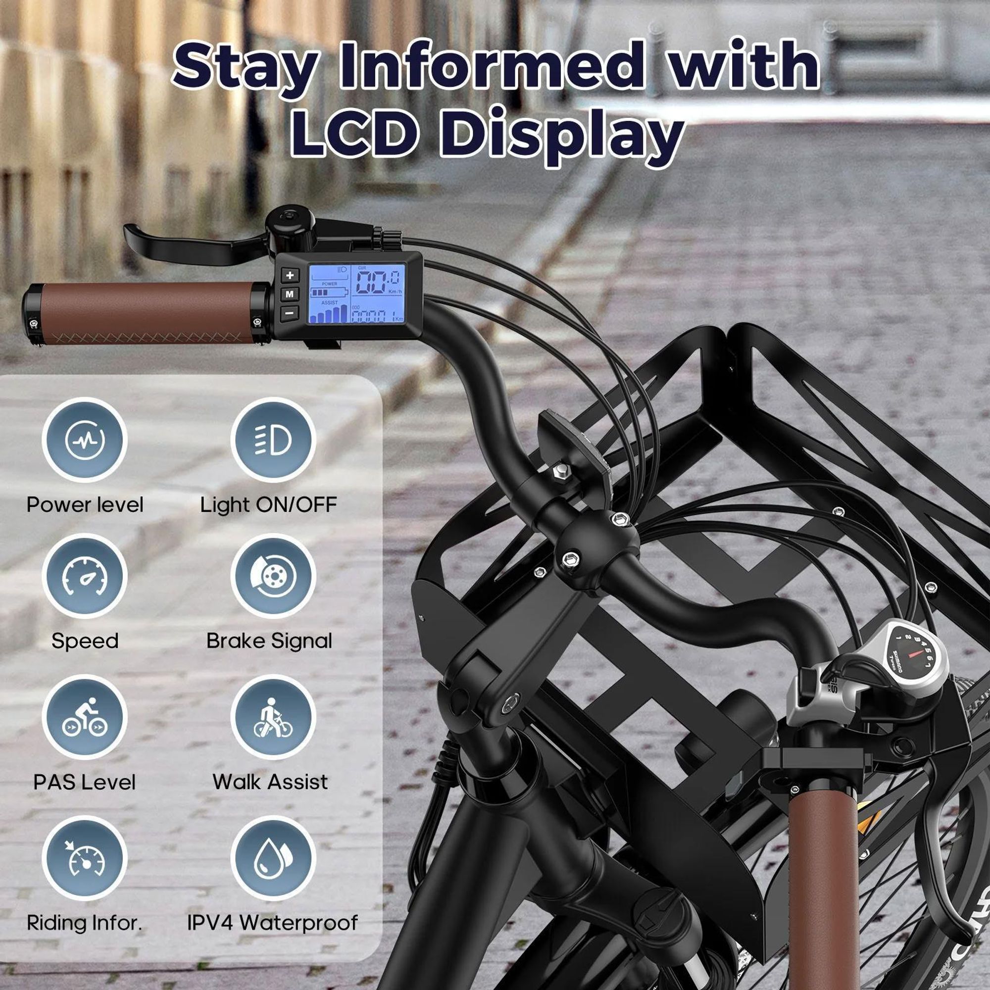 Bicicletta Elettrica FAFREES F26 Lasting - Motore 250W Batteria 36V25Ah 26x1.95 Pollici Pneumatici Freni a Disco Meccanici - Nero