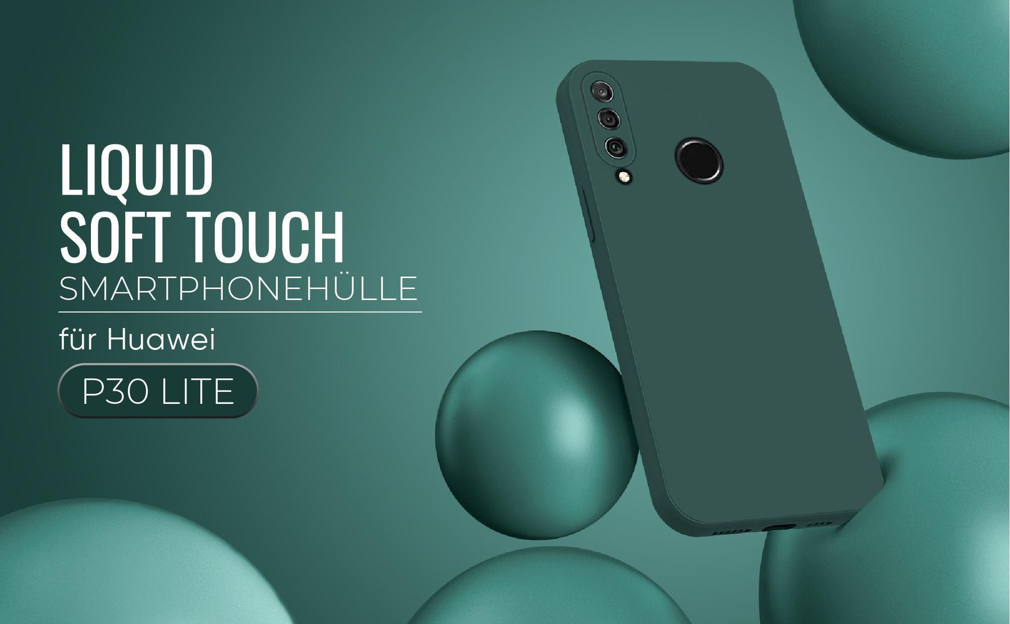 Liquid Soft Touch Smartphone Hülle in Grün für Huawei P30 Lite