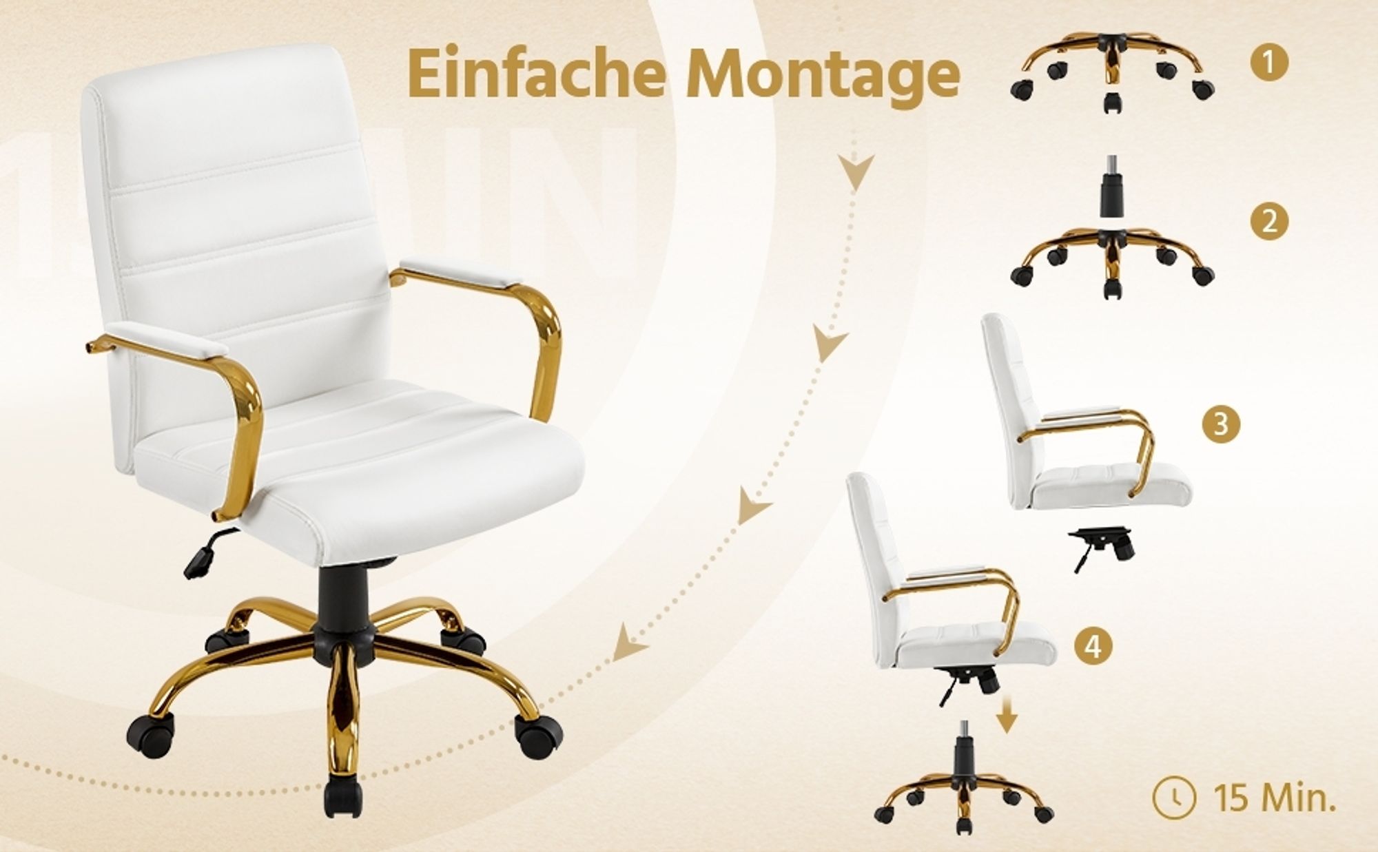 Bürostuhl einfache Montage