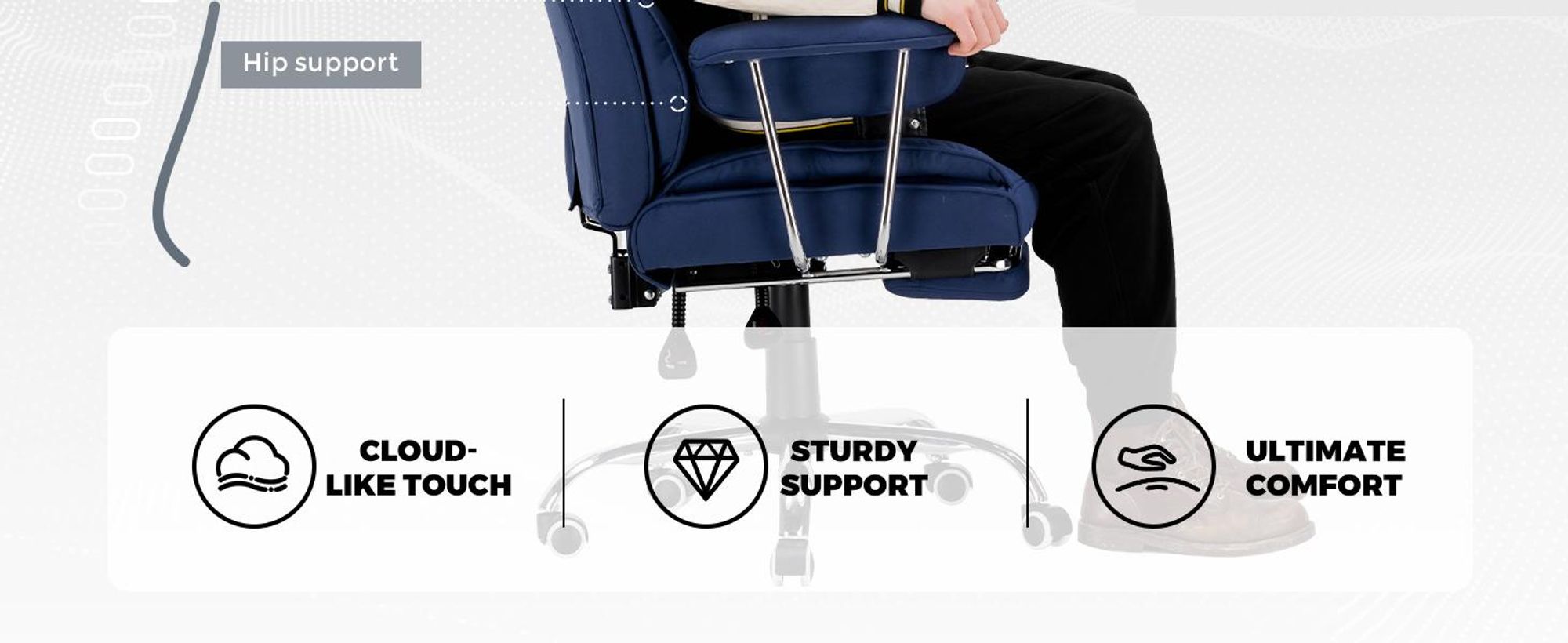 GTPLAYER Gaming Stuhl, Gamer Stuhl, Ergonomischer Bürostuhl mit Fußstütze verstellbare Lenden und Kopfkissen, Gaming Chair Gepolstert, Gaming Sessel