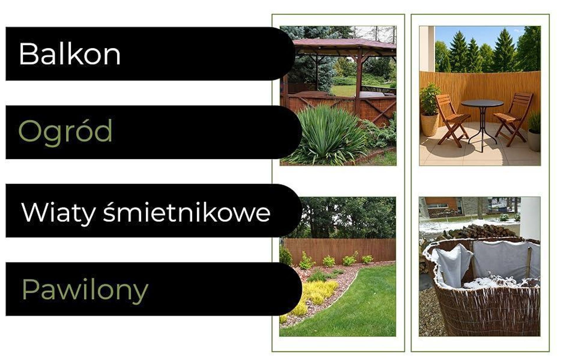Mata Wiklinowa 150x500 cm - Parawan Balkon & Ogród - 100% Naturalny Płot - Osłona Wiklinowa