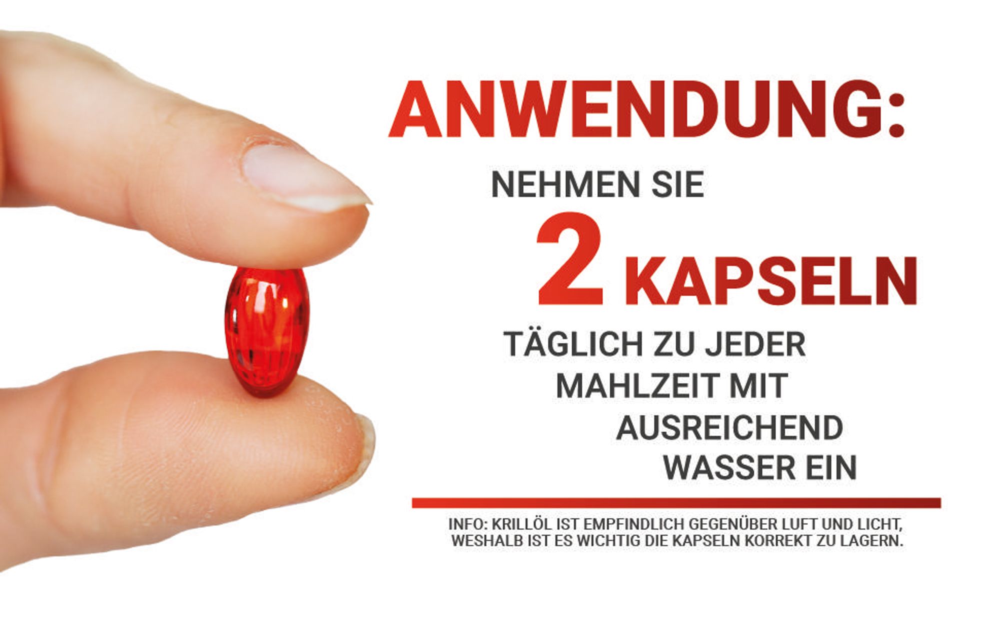Adema Natural® Krillöl – Omega 3 - Astaxanthin – Entzündungen reduzieren – Arthrose – Krill Öl – unterstützt Herz, Gehirn und Gelenke – Immunsystem