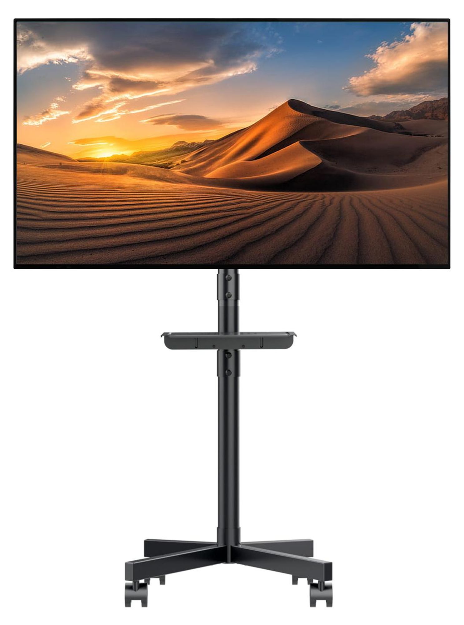TV-Ständer Maclean, professionell, 32-55", auf Rollen, max. VESA 400x400, max. 25kg, MC-949