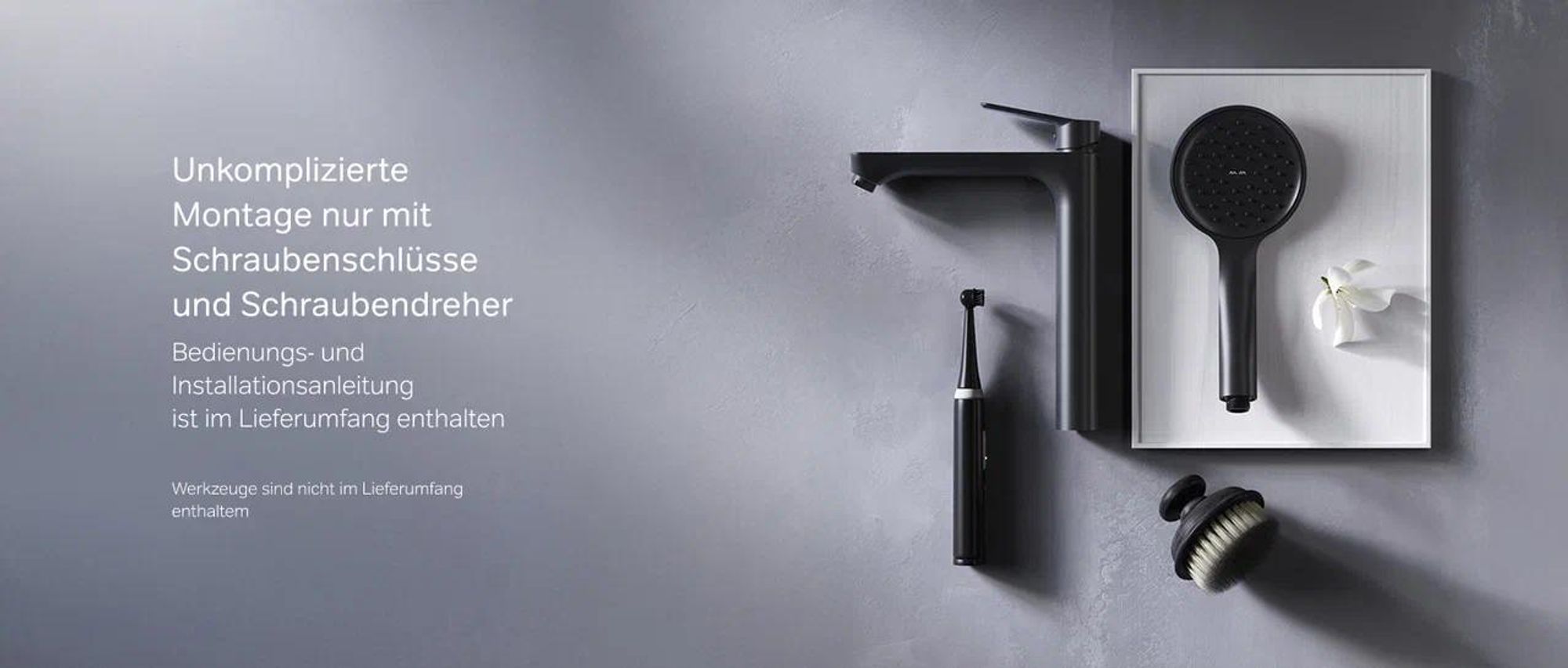 AM.PM Waschtischarmatur Hoch Schwarz Wasserhahn Bad Waschbecken Armatur Einhebelmischer Badarmatur Mischbatterie für Badezimmer Aufsatzwaschbecken