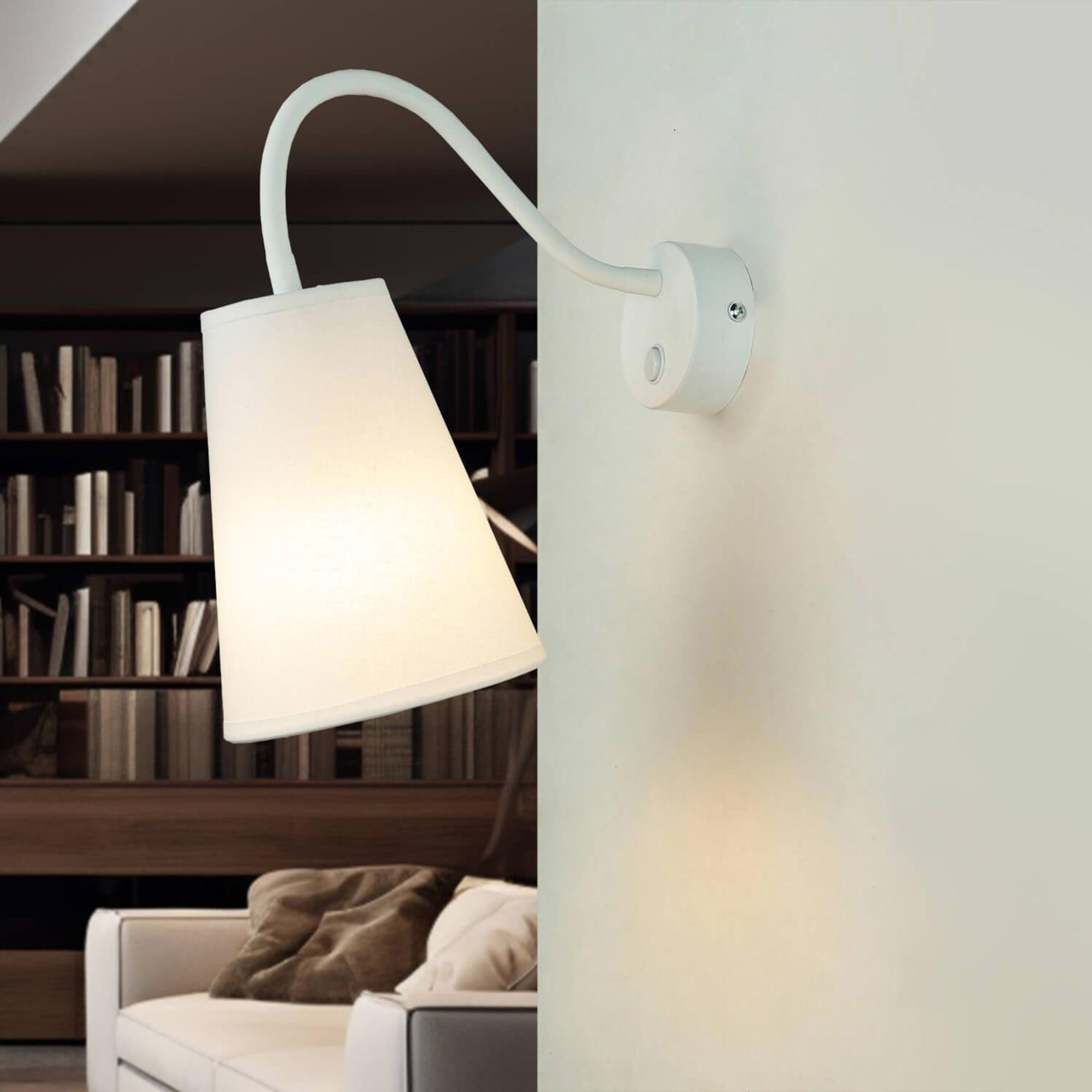 WIRE Moderne Wandleuchte mit Schalter und flexiblem Arm