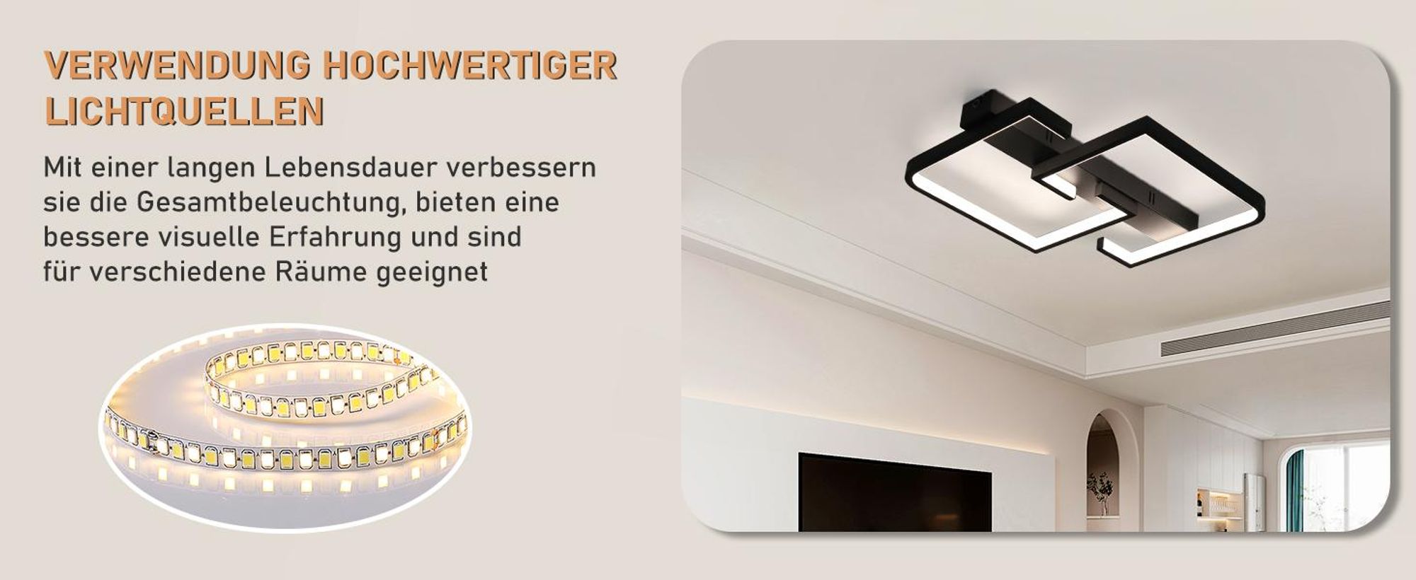 ZMH Plafonnier LED Lampe de plafond Salon Dimmable Télécommande 45W Noir Lampe de salon Lampe de chambre en métal pour cuisine Bureau 60CM