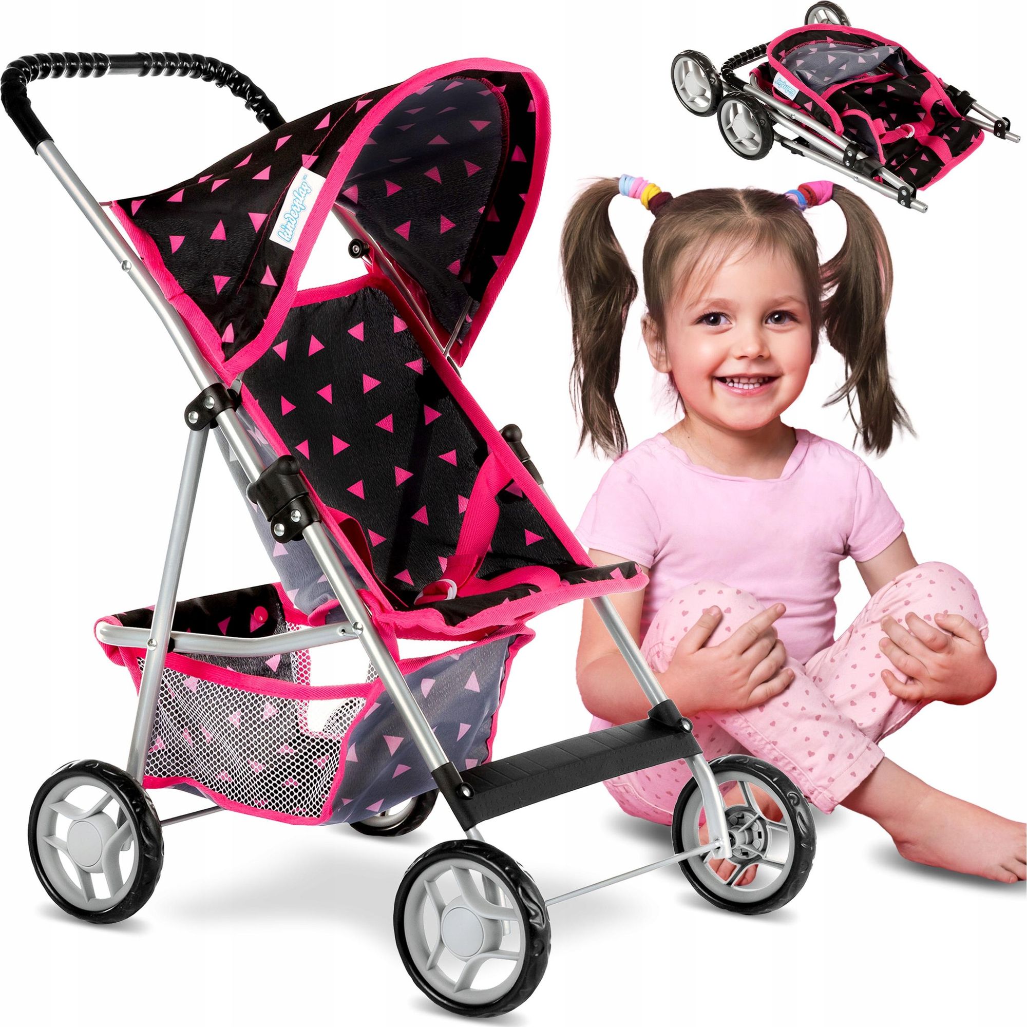 Kinderplay Puppenwagen KP0280R Buggy für Puppen