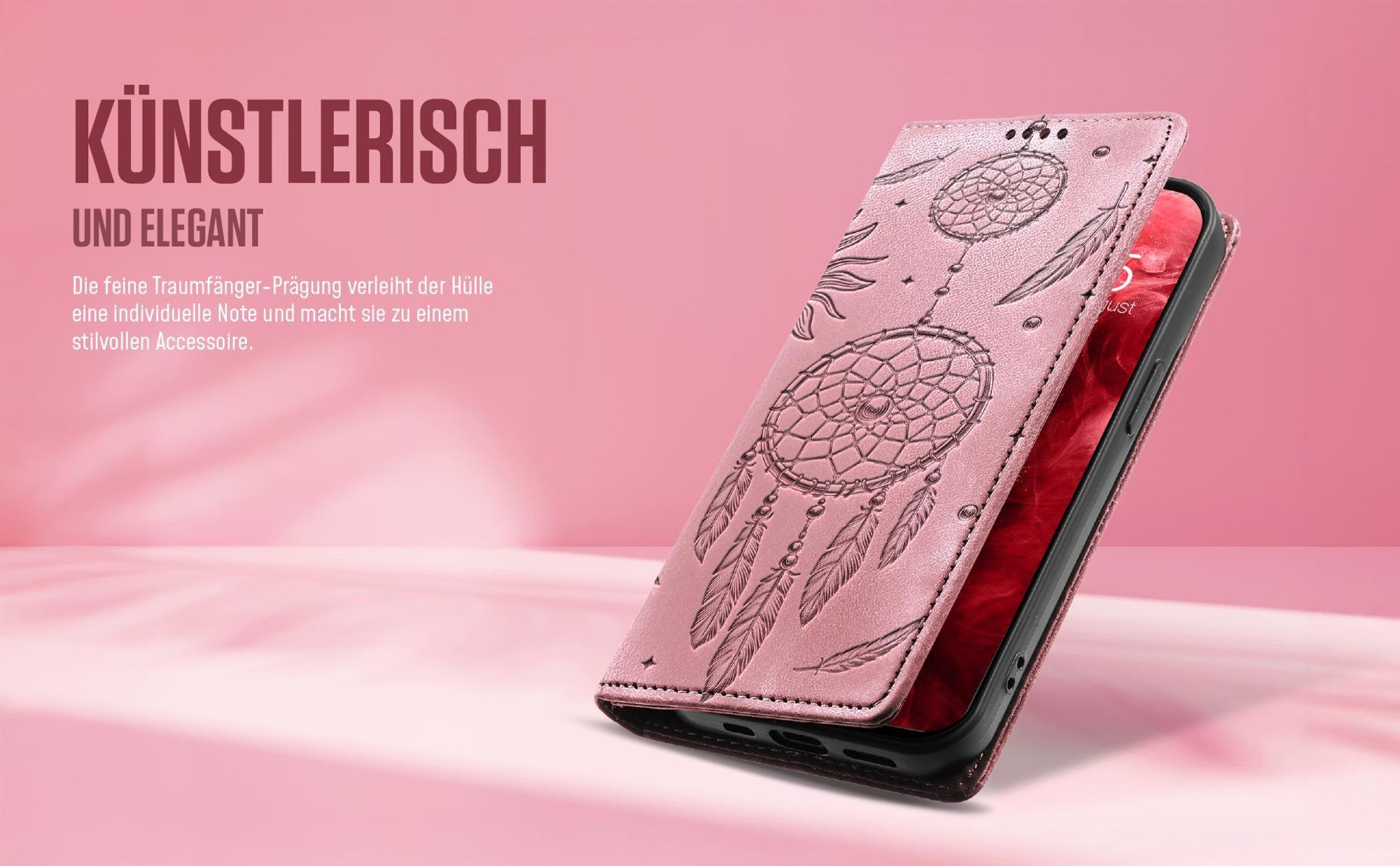Rosa Handycase für Xiaomi 17T in elegantem und zeitlosem Look