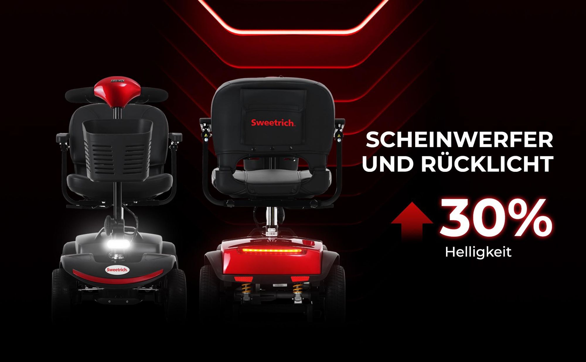 LVHOM Senioren Elektromobil, 15-25 km, Mobilitätsscooter 300W, faltbarer Elektroscooter, E-Rollstuhl, 6 KM/H, E-Bremse, 360° drehbarer Sitz