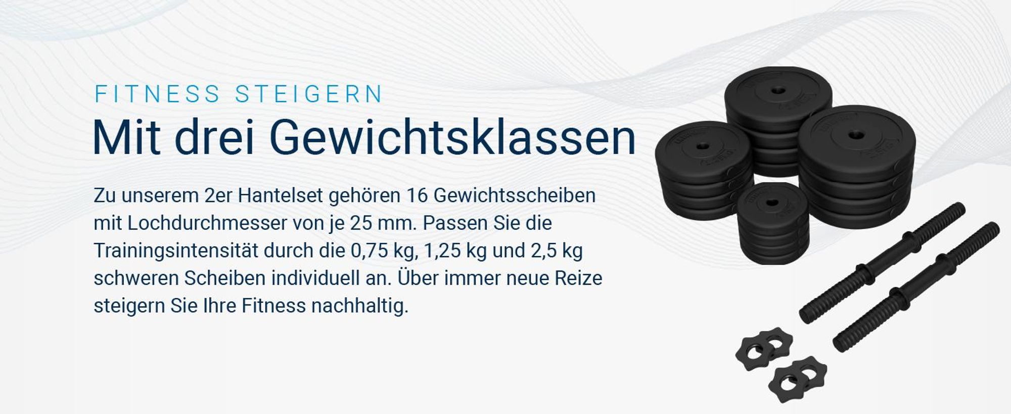 ArtSport 2er Hantelset 30kg - Kurzhantel Set mit 2 Kurzhanteln - 16 Gewichte