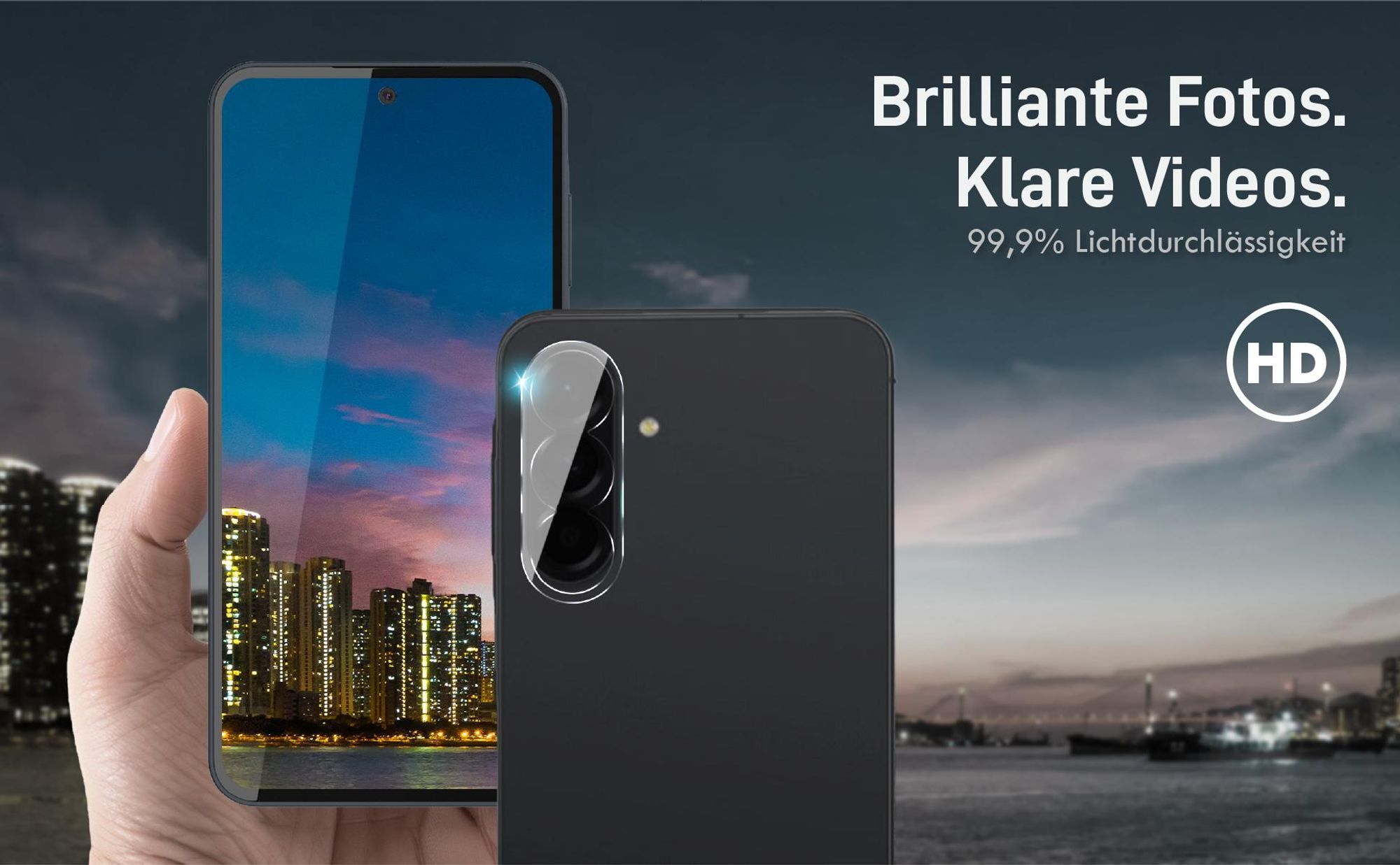 Brilliante Bildqualität mit dem Samsung Galaxy A57 5G dank 99,9% Lichtdurchlässigkeit