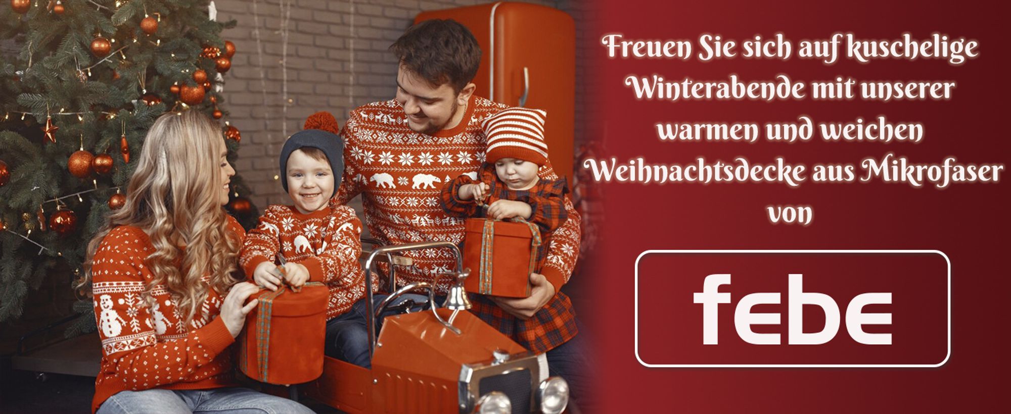 weihnachtsdecke aus mikrofaser von febe