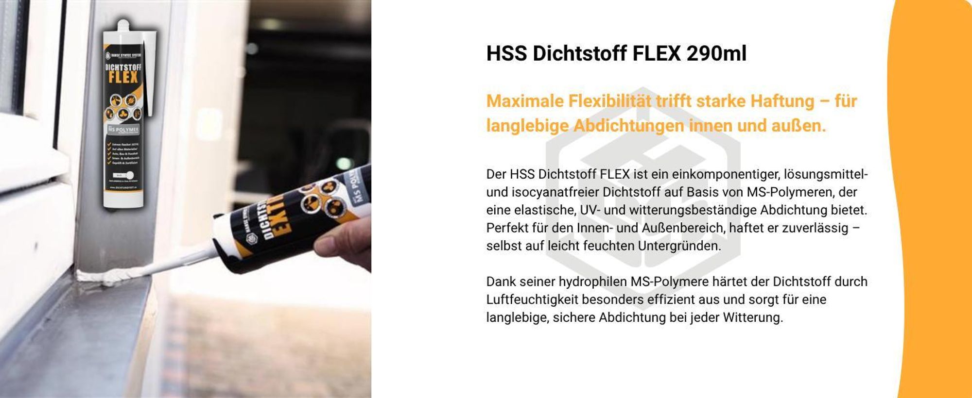 Dichtstoff FLEX 290ml Grau – Elastischer Fugendichtstoff für Dach, Bad & Bau, wasserdicht, UV- & witterungsbeständig, überstreichbar, lösemittelfrei