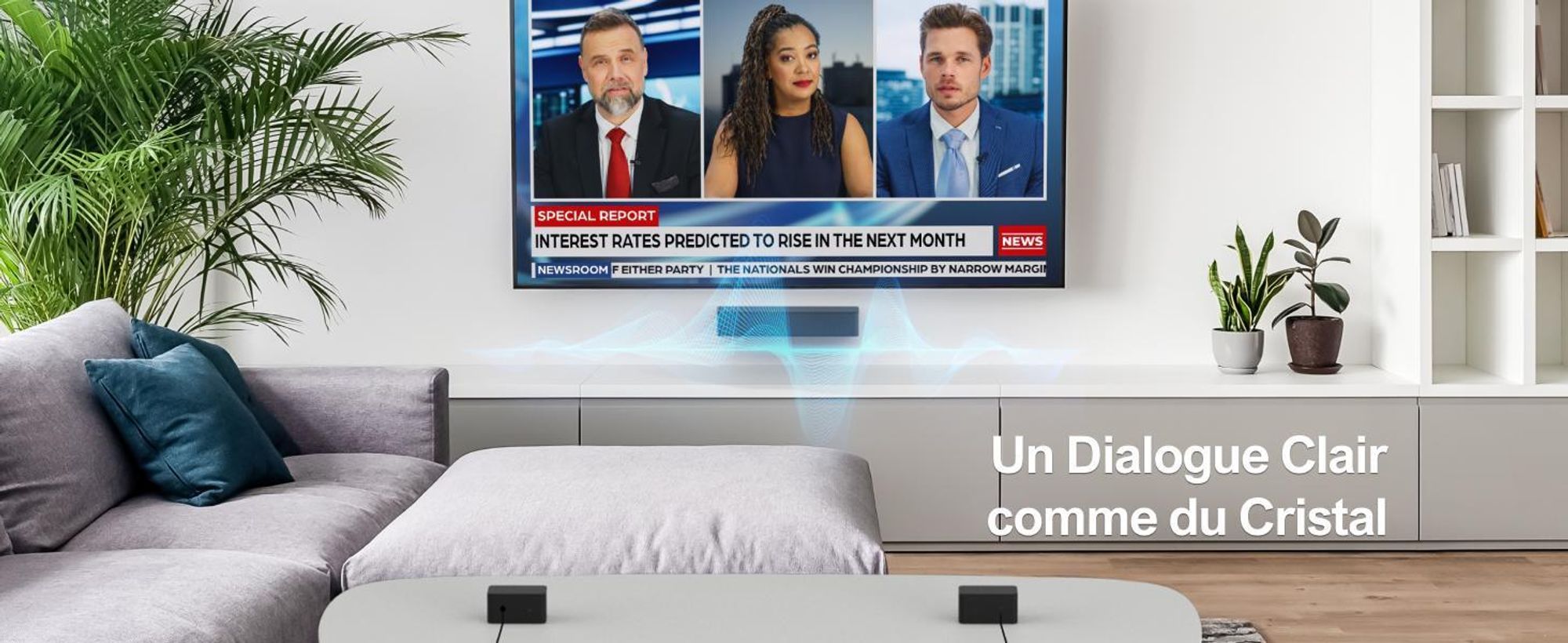 Barre de son ULTIMEA 5.1 avec Dolby Atmos, 3D Surround Sound System avec subwoofer, 2 haut-parleurs arrière, barre de son Bluetooth 5.3 avec basses réglables