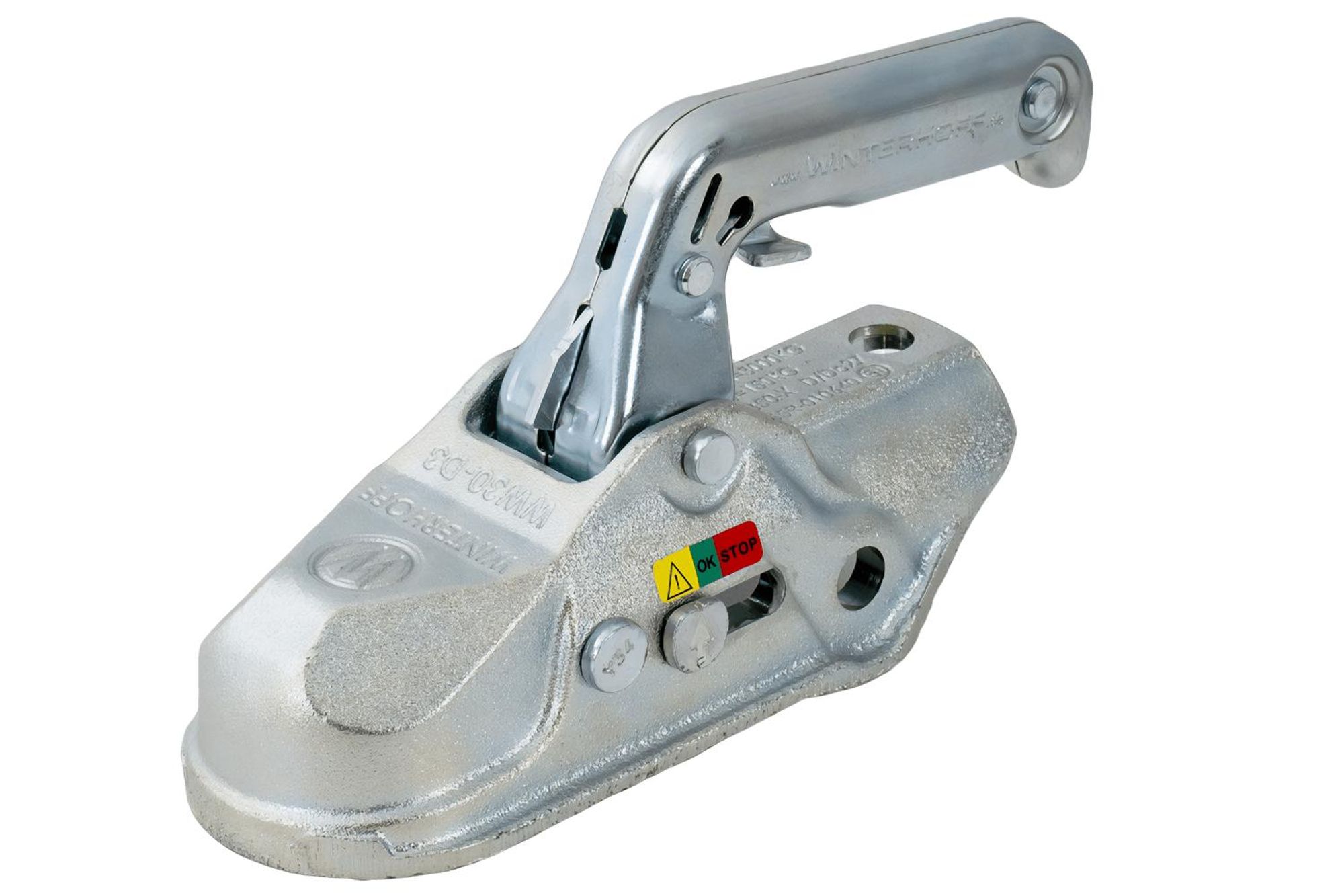 Guľový záves WINTERHOFF WW30-D3-K1414 pre 3000 kg príves s 50 mm rúrkovým ojom, liatina
