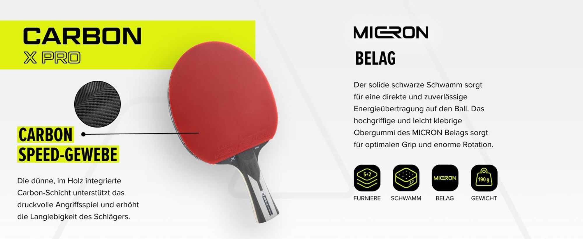 Joola Tischtennisschläger Carbon X Pro Racket TT Tabletennis