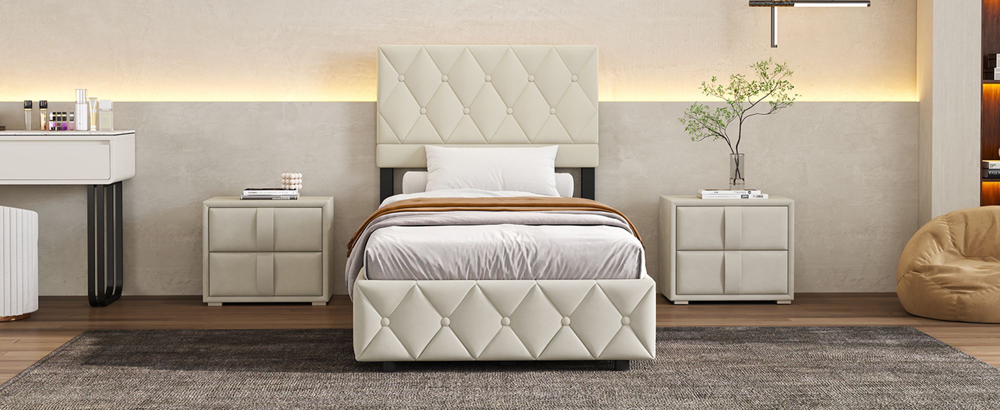 bett,Einzelbett,bett mit stauraum,led bett,bettgestell,polsterbett,polsterbett