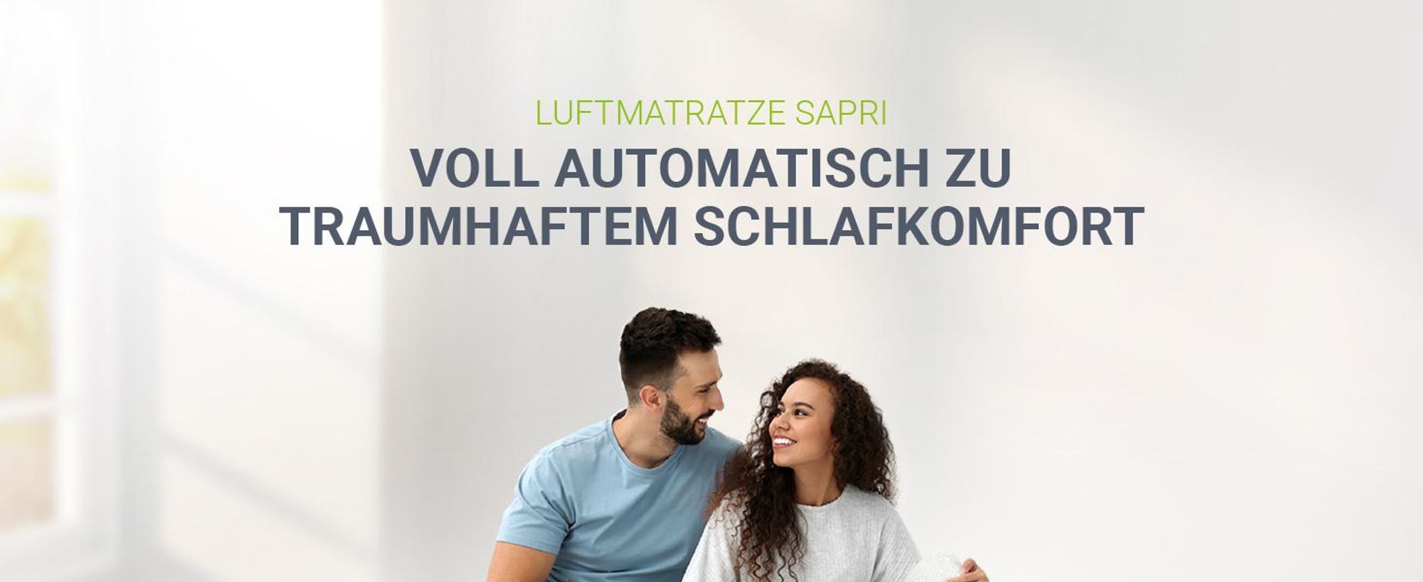 Juskys Luftmatratze Sapri L in Grau / Anthrazit - 2 Personen Luftbett selbstaufblasend mit Pumpe