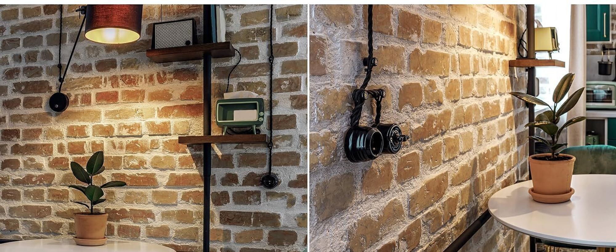 Aufputz Porzellan Retro Rahmen 4-fach I QR1 weiß