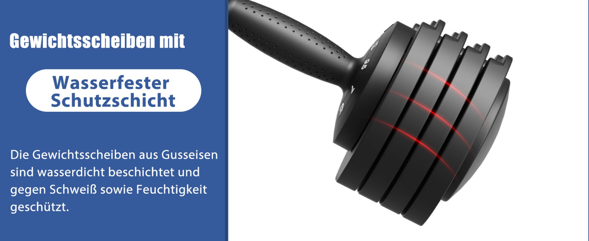 DH Fitlife Verstellbare Hanteln 12kg x 2, Platzsparende Kurzhanteln mit 5 Gewichtsstufen (2-12kg), 2er Set für Fitness und Körpertraining