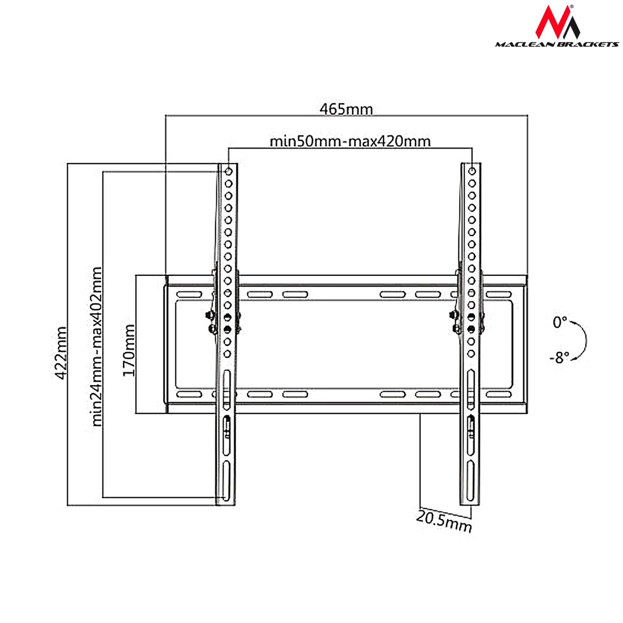 TV Halter 32-55  max Vesa 400x400 35kg Maclean MC-774