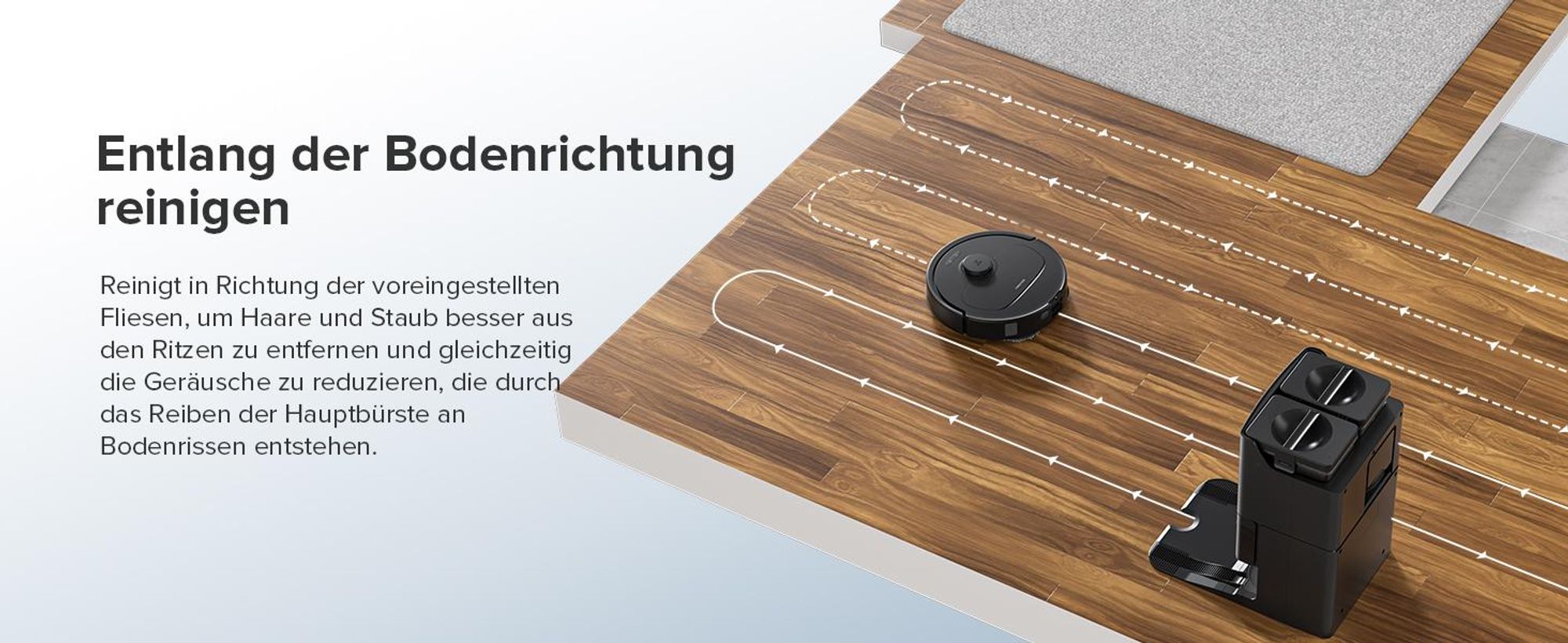 Roborock QV 35A Saugroboter mit Wischfunktion&Hebarem Wischmopp, 8.000pa(Upgrade von Qrevo/Qrevo S/Qrevo plus),Anti-Verfilzungsbürste, All-in-One Dock