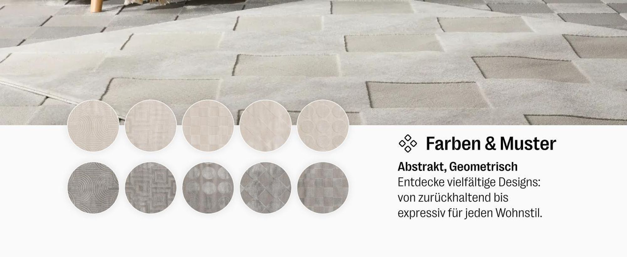 benuta Teppich Wohnzimmer Claire Creme 160x230 cm Wohnzimmerteppich Rechteckig Muster Modern Kurzflor Skandinavisch