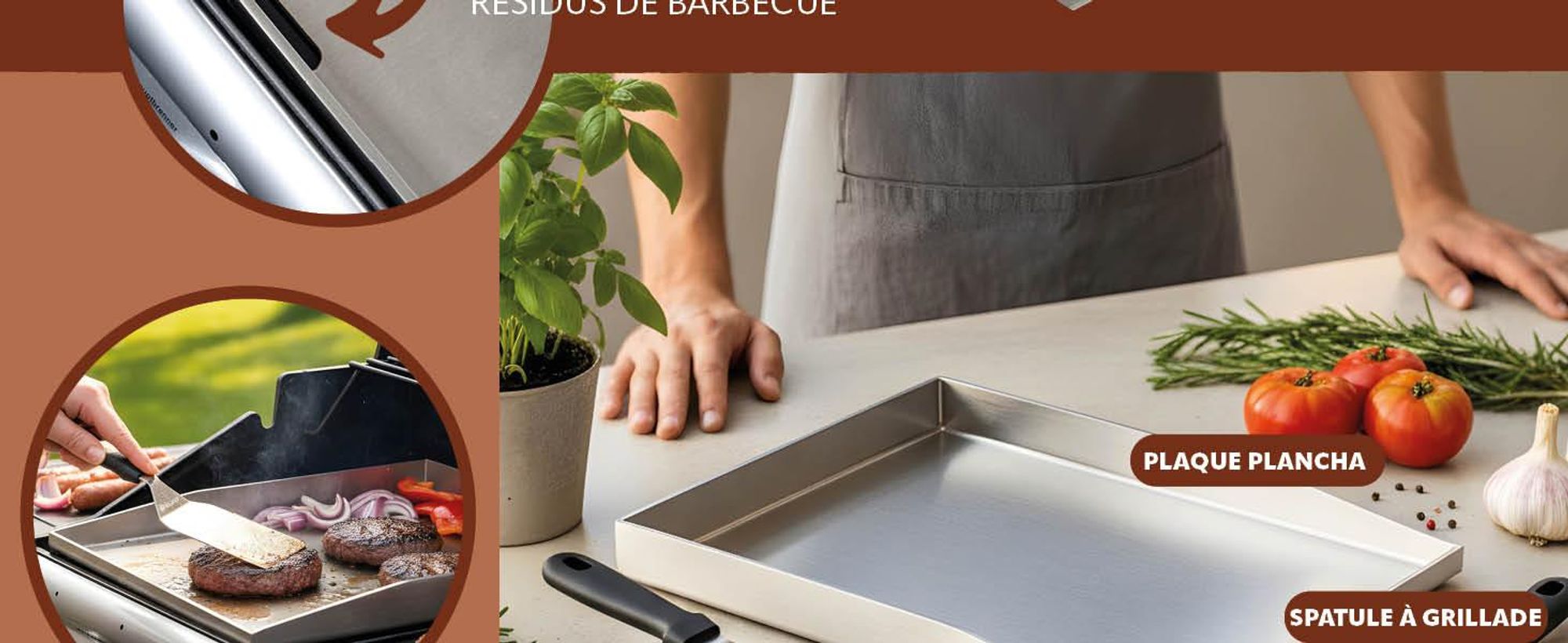 Set de plancha pour barbecue