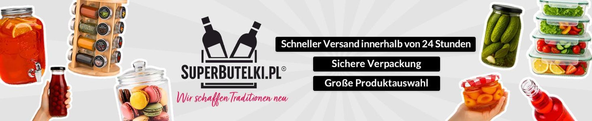 5 Karaffen für Wasser, Säfte, Limonaden und andere Getränke, 1 Liter