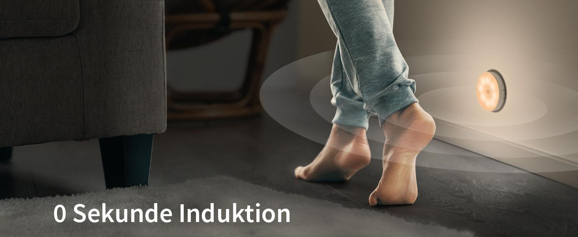 LED Nachtlicht, 3 Stück Nachtlampe, mit Bewegungsmelder, USB Wiederaufladbares, 3 Modi Einstellbar, für Treppen, Schrank