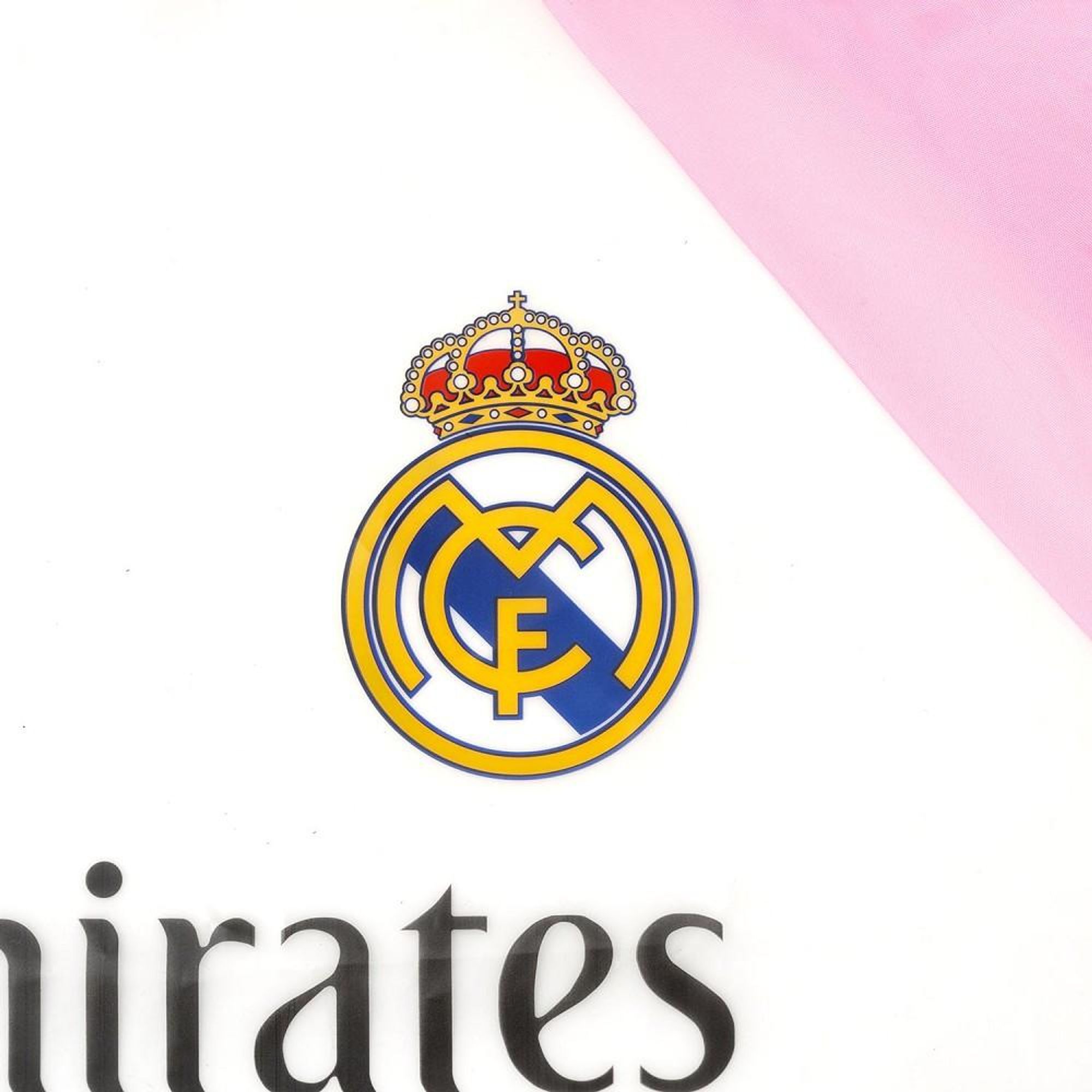 Real Madrid Baby Lätzchen mit Ärmeln – Rosa, wasserdicht