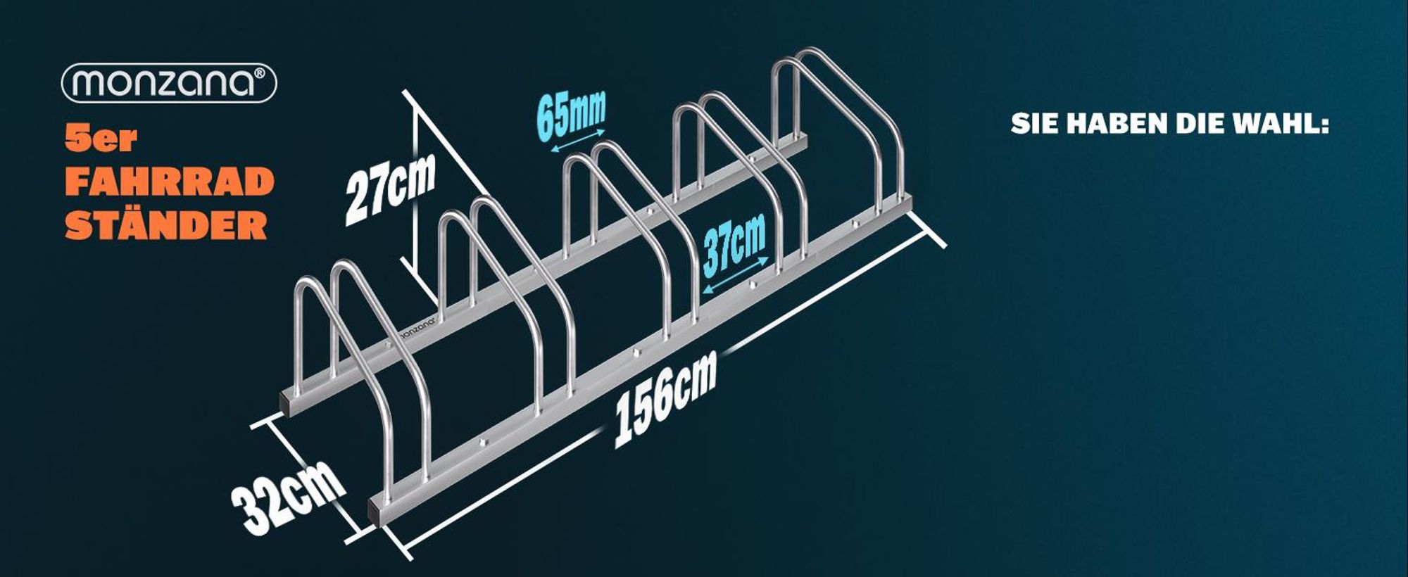 MONZANA Fahrradständer für 6 Fahrräder