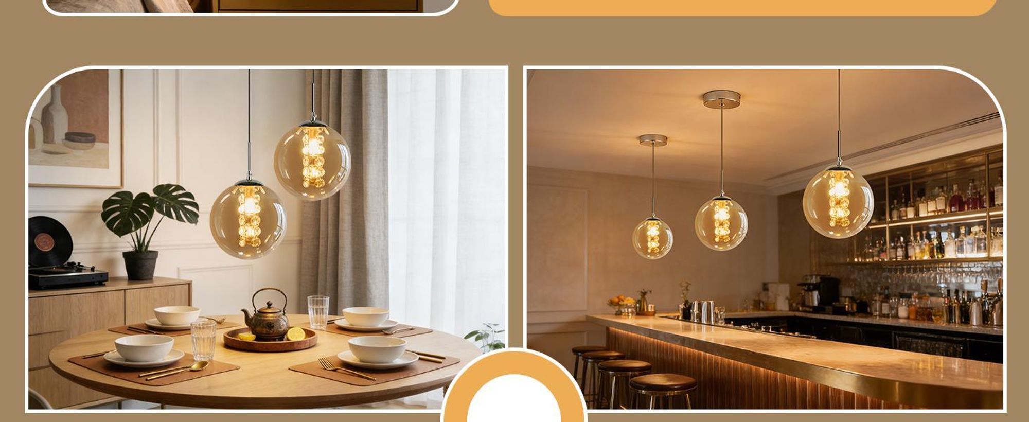 ZMH závěsné svítidlo skleněné závěsné svítidlo 1 žárovka jantarová lampa nad jídelní stůl 120 cm výškově nastavitelná G9 noční lampa závěsné svítidlo do ložnice jídelny