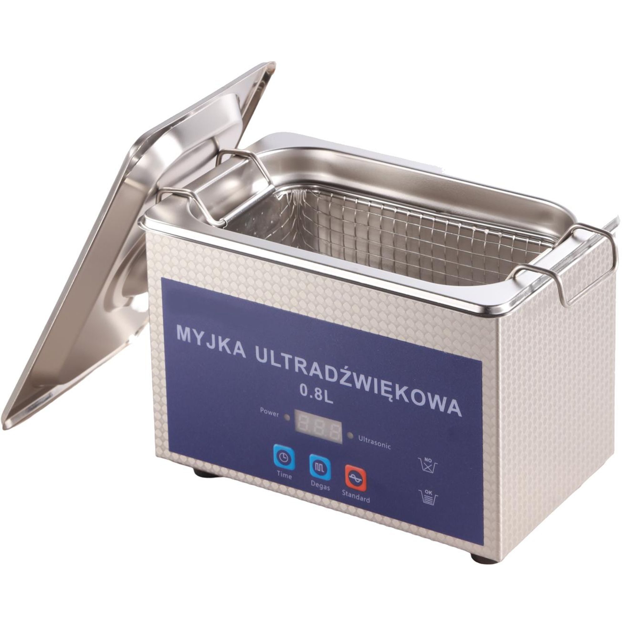 KRAFT&DELE | Verbesserter Ultraschallreiniger 0,8L, Professioneller digitaler Labor-Ultraschall-Teilereiniger, mit Heizungstimer für die Reinigung