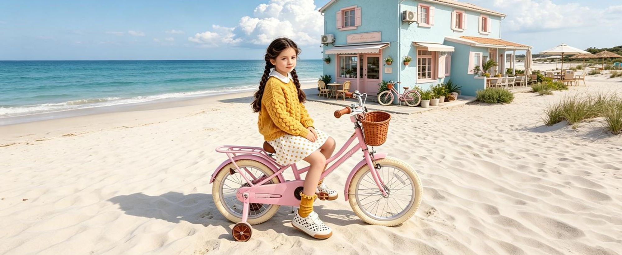 STITCH 12 & 14 & 16 & 18 Zoll Mädchenfahrrad mit Korb, Klingel, Stützrädern, Gepäckträger,   Kinderfahrrafür 2-9 Jahre alte Mädchen & Jungen, Rosa