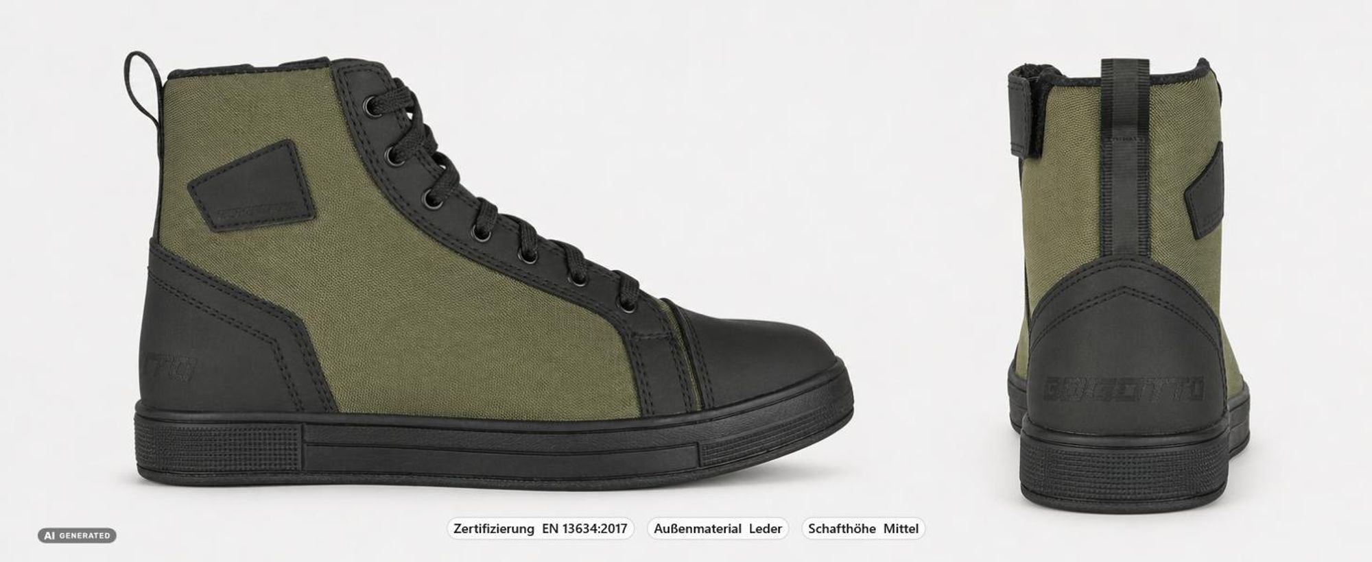Bogotto Avanth Motorrad Schuhe, schwarz/grün, 43