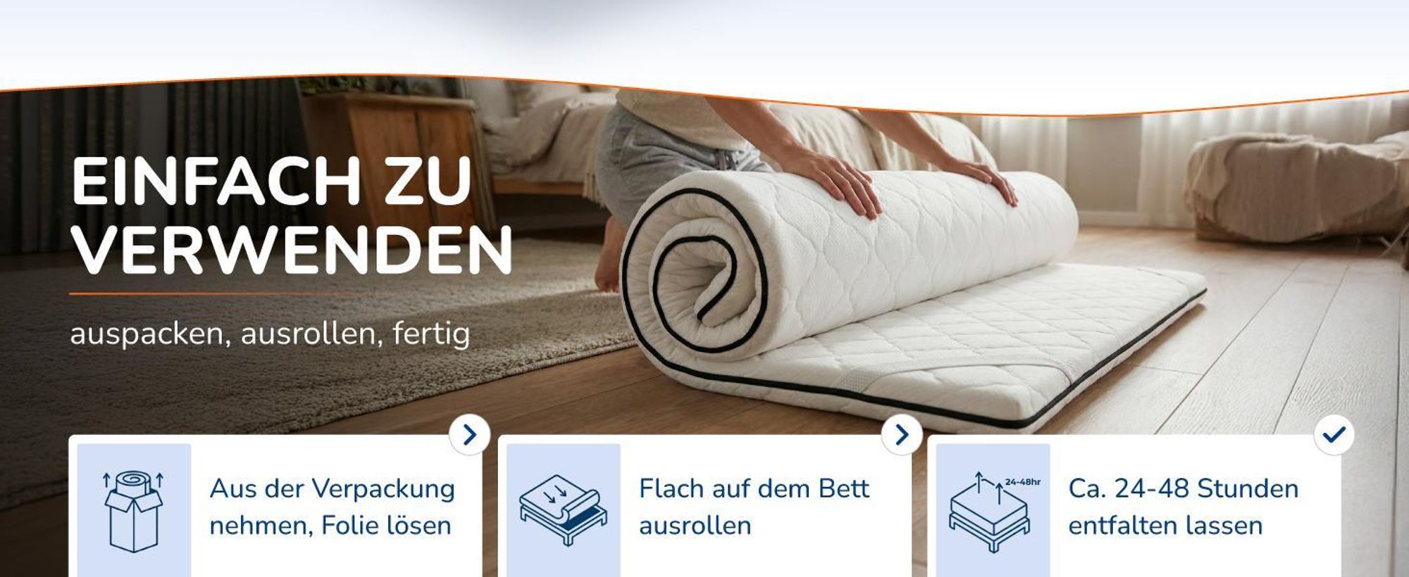 MSS e.K. Kaltschaum Matratzentopper 150 x 200 cm | HR KALTSCHAUM | optimale Körperanpassung | Mattress Topper 150x200 | designed und produziert in Deutschland