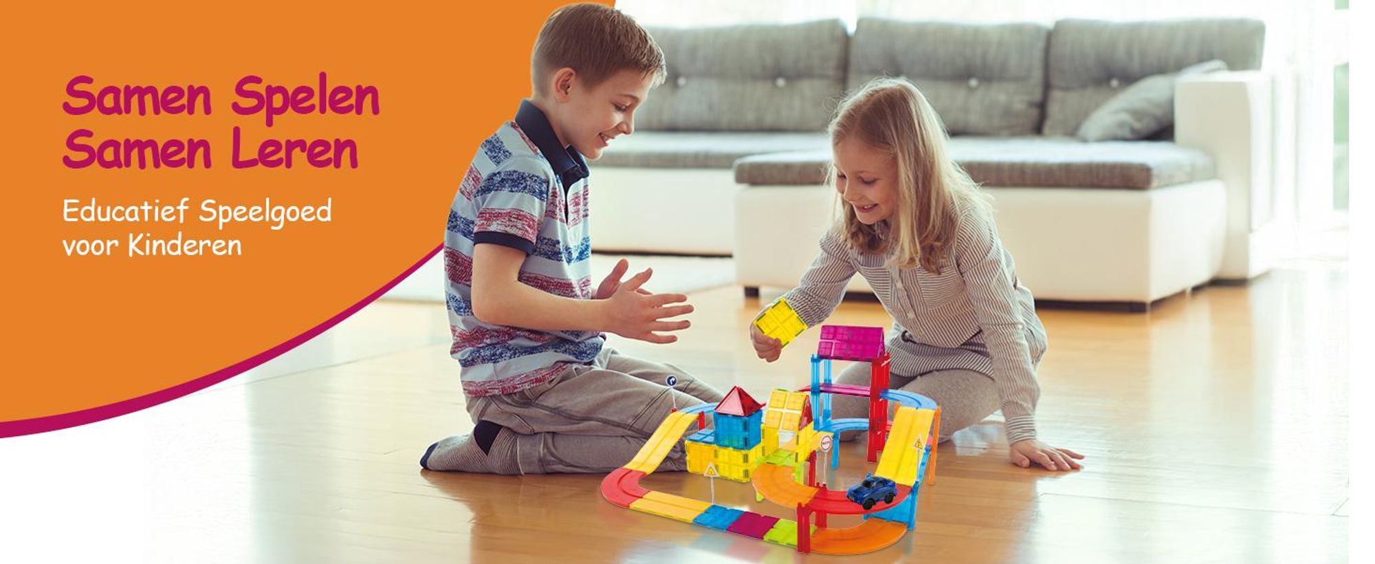 Olvy Magnetische bouwstenen, Montessori speelgoed – 126 magnetische tegels voor kinderen vanaf 3 jaar – constructiespeelgoed, magnetische set, educatief speelgoed.