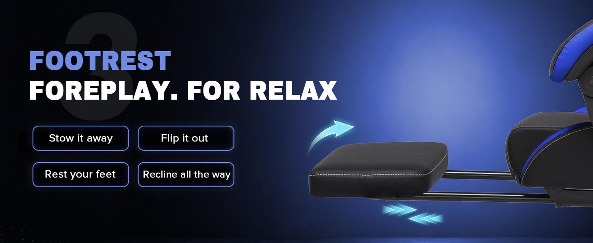 Krzesło gamingowe GTPLAYER, krzesło biurowe, fotel gamingowy z podnóżkiem, ergonomiczne krzesło dla graczy z podłokietnikami połączonymi, regulowane krzesło do biurka