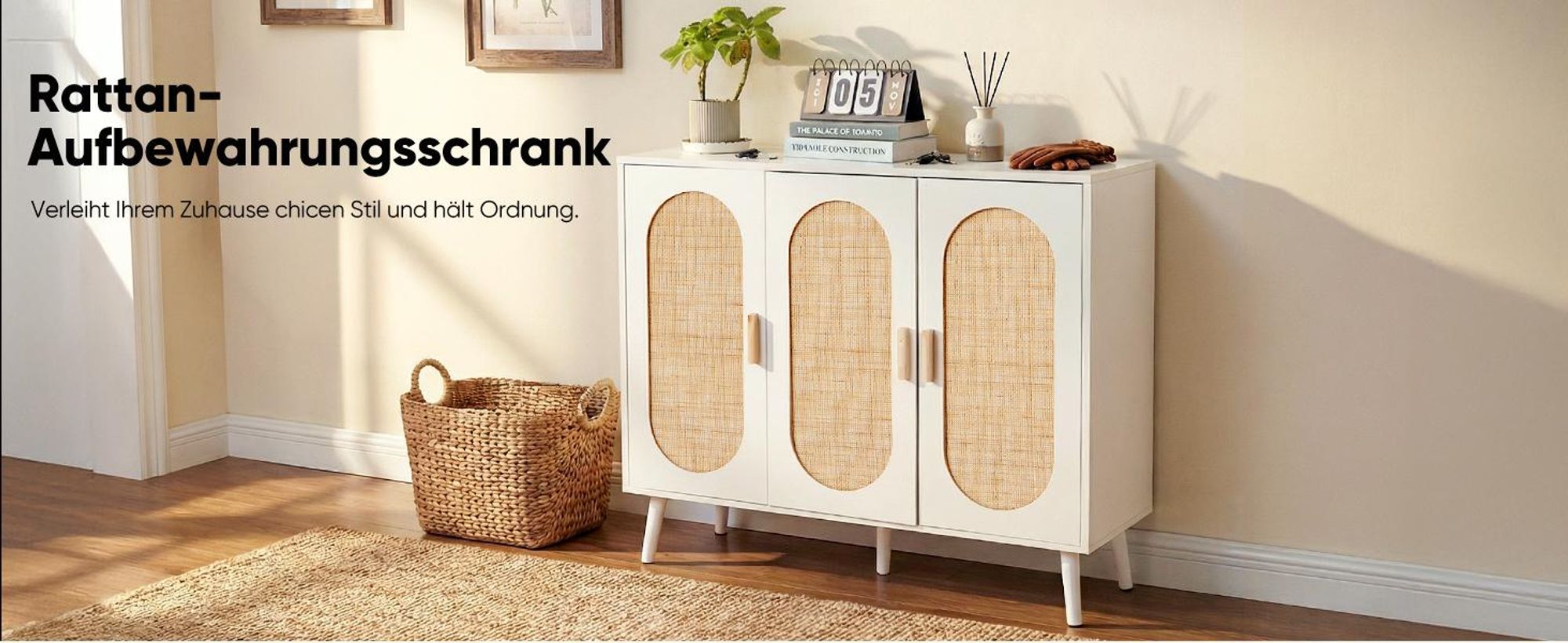 HOKEEPER Schuhschrank aus Holz, Schmaler Doppeltür (87x40x100cm),Shoe Cabinet, Schuhkipper für bis zu 24 Paar Schuhe, Schuhkommode mit Metallbeinen