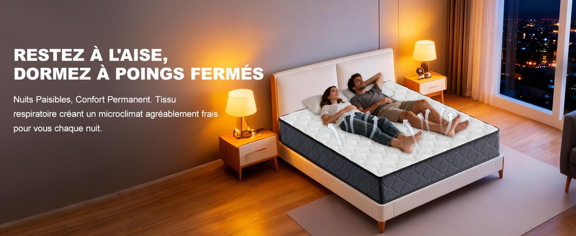 DEWINNER Matratze 160 x 200 | 25 cm | Memory-Schaum | weich, luftig und milbendicht | Matratze für Doppelbett für Paar oder Familie |