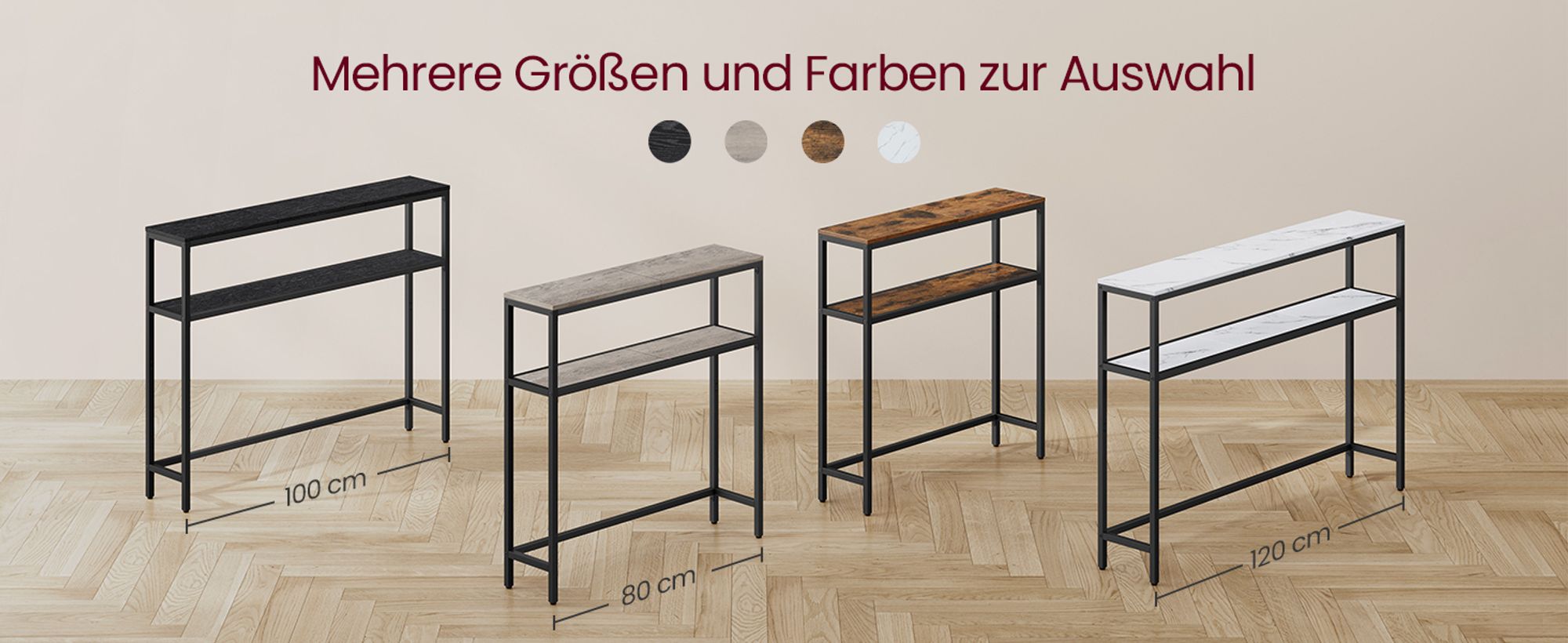 Mehrere Größen und Farben zur Auswahl