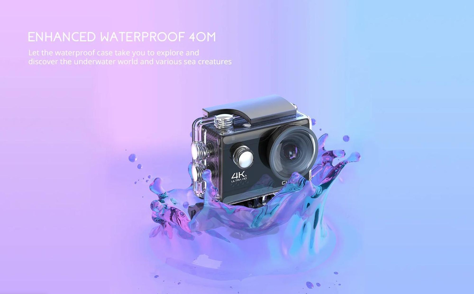 COOAU 20MP Sport Aktion Kamera Action Cam Camera WiFi EIS 40m Unterwasserkamera
