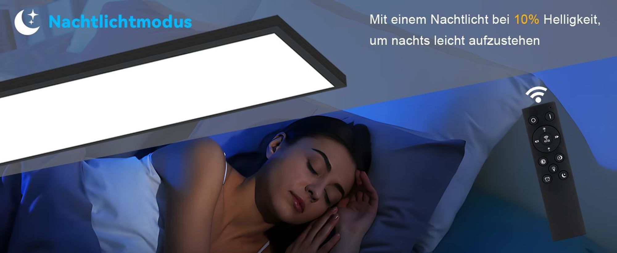 ZMH LED panel čierny stmievateľný 120 x 30 cm Stropné svetlo do bytu Kancelária s diaľkovým ovládaním Obývacia izba Lampa 48W