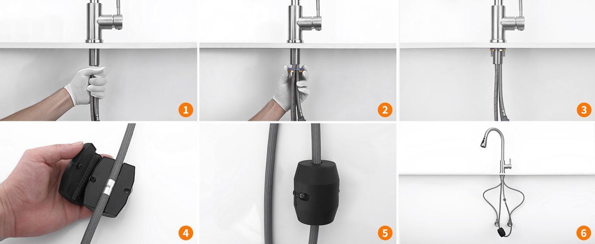 Wasserhahn Küche HOMELIVE 360°Schwenkbar Küchenarmatur 3 Strahlarten Geschirrbrause Mischbatterie Küche Einhebel Spülarmaturen Küche Edelstahl