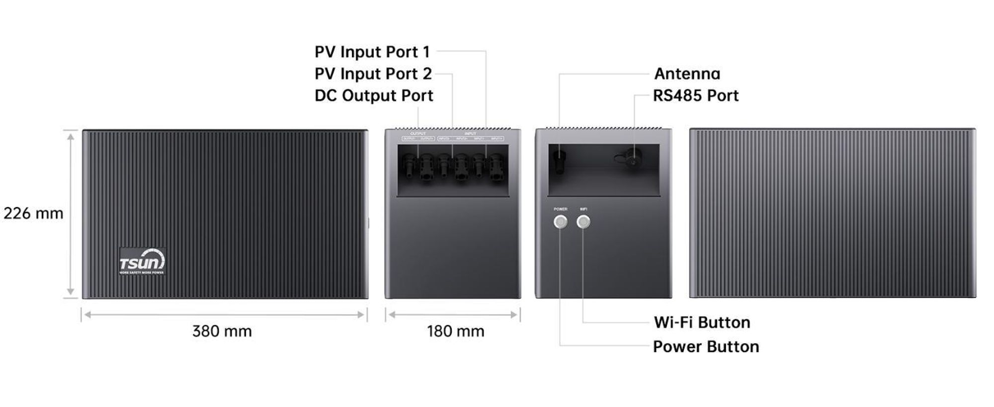 TSUN DCU2000Lite 2kWh Balkonkraftwerk Speicher (bis 10 kWh erweiterbar), 314Ah Industriezellen, 2400W PV Input mit Dual MPPT, Plug & Play (0% MwSt)